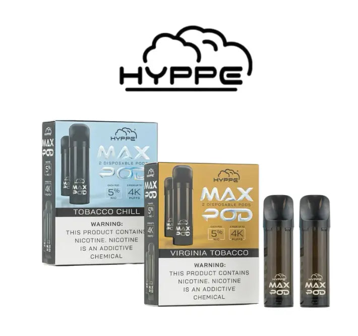 Hyppe Max Pod Disposable Kit Pods + Battery $15.99 Hyppe Max Pod Disposable Kit Pods + Battery $15.99