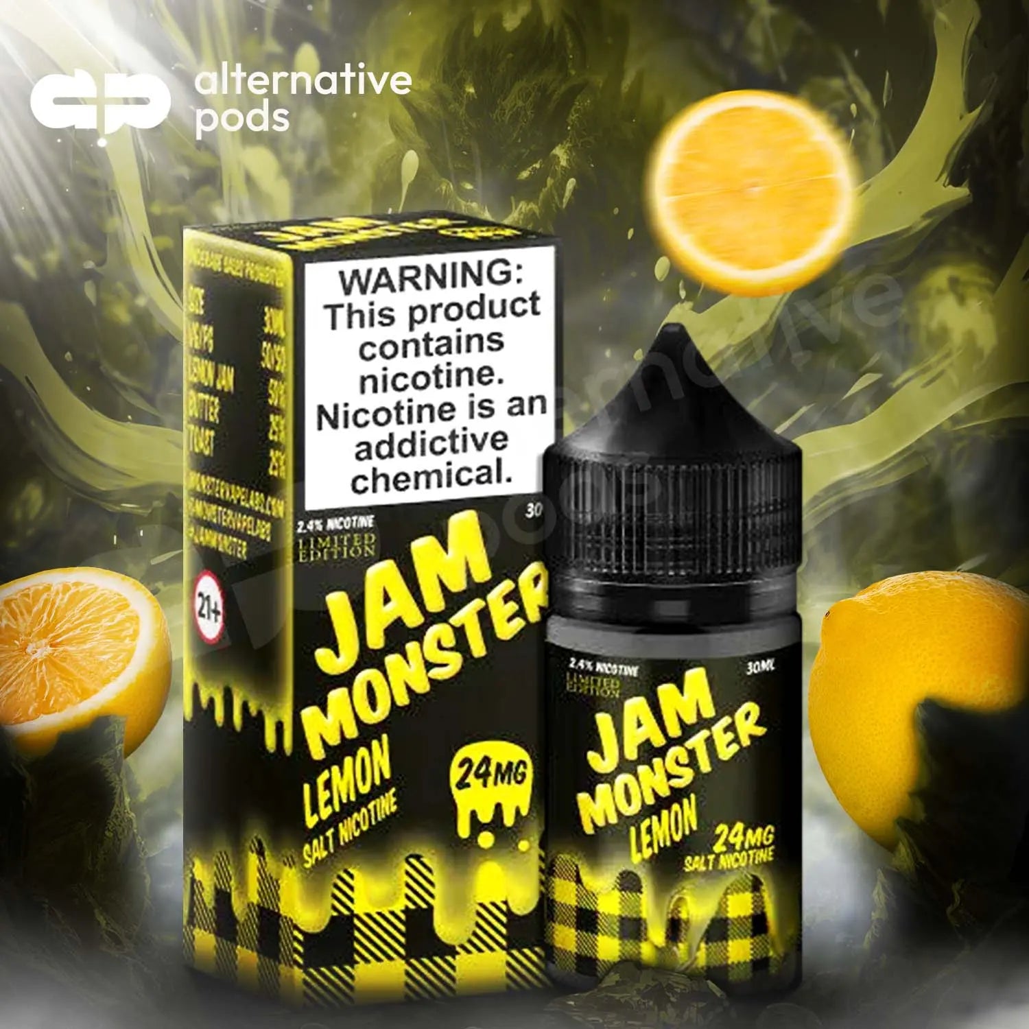 Jam Monster Salts Nicotine Salt E-Liquid 30ML - Lemon 