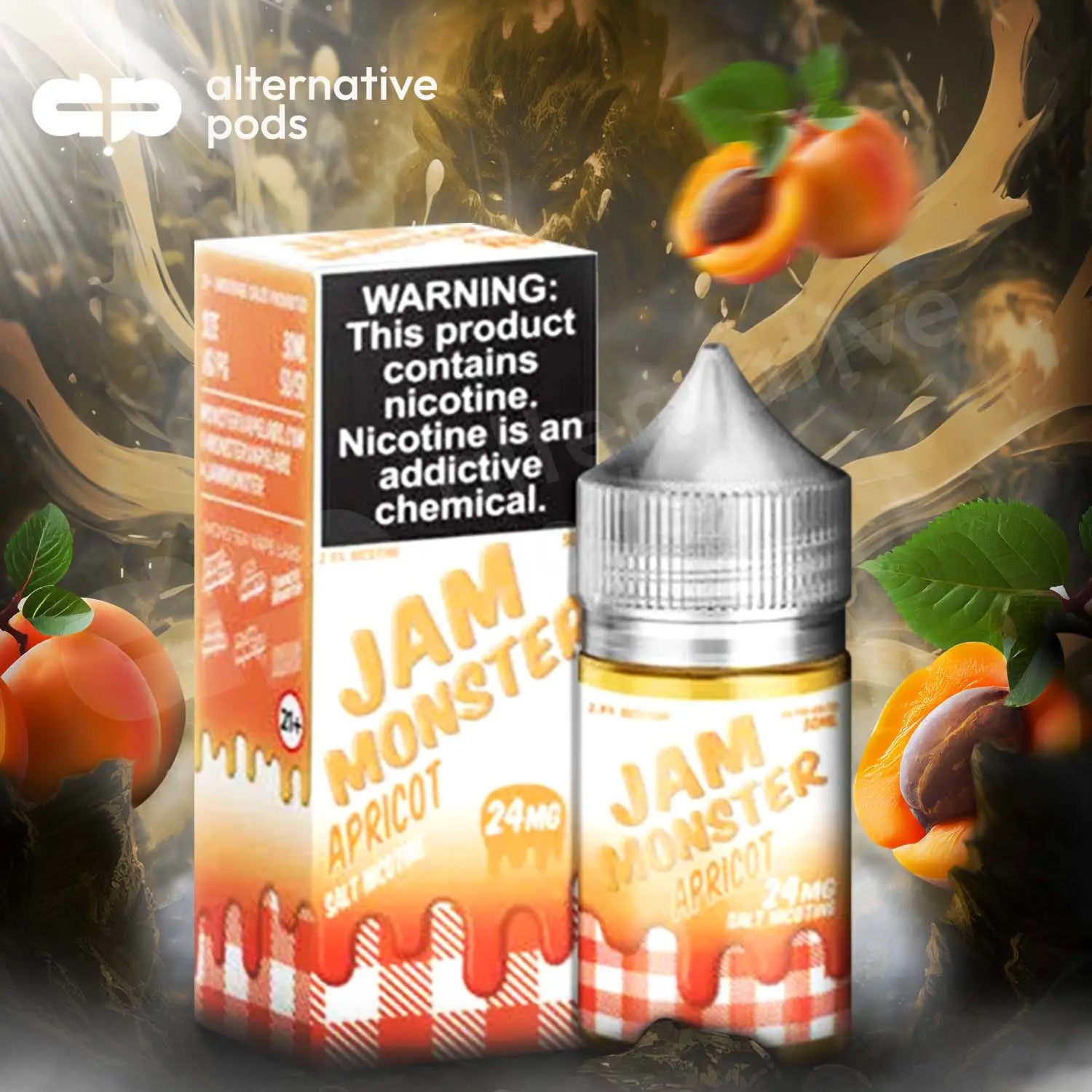 Jam Monster Salts Nicotine Salt E-Liquid 30ML - Apricot 