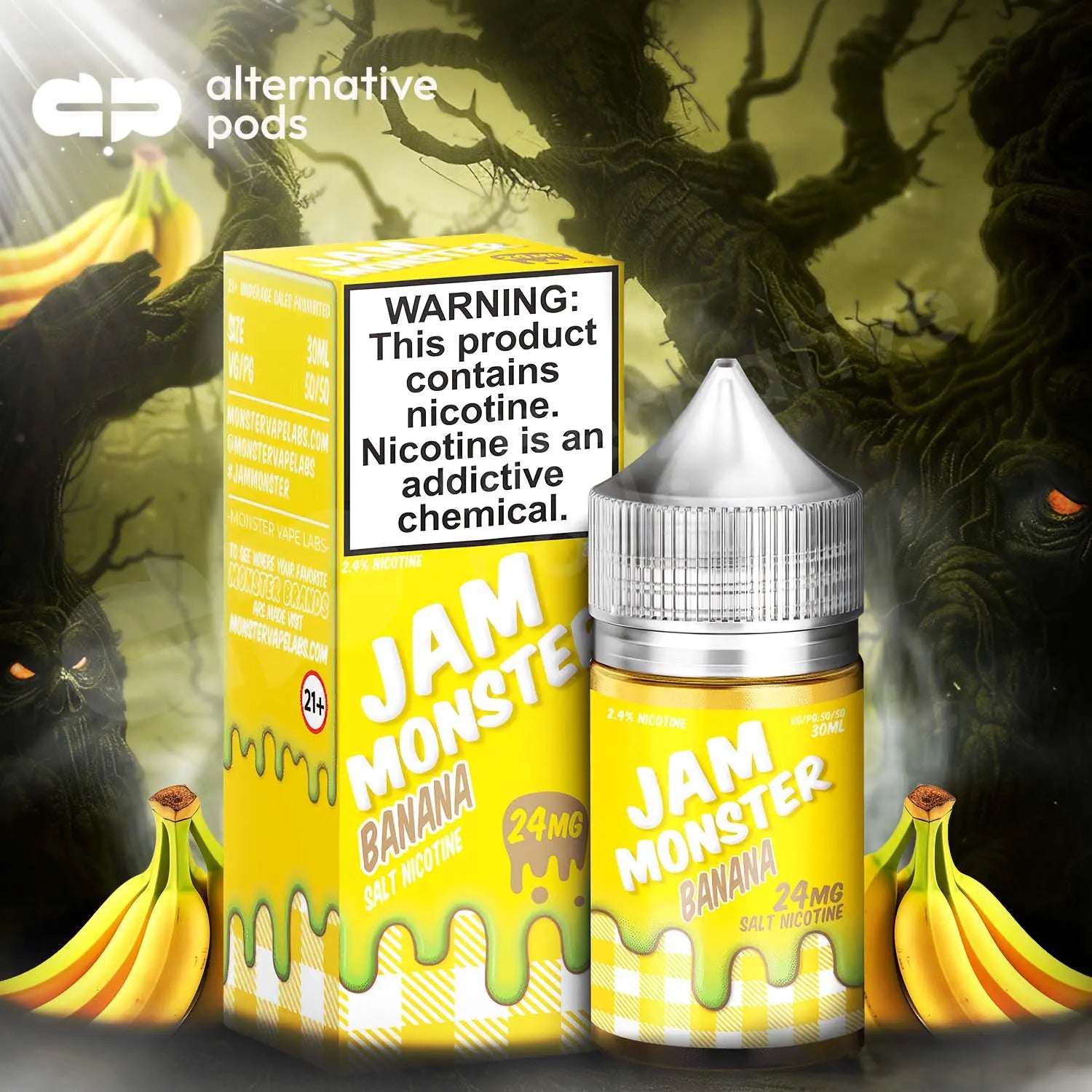 Jam Monster Synthetic Nicotine Salt E-Liquid 30ML - Banana 