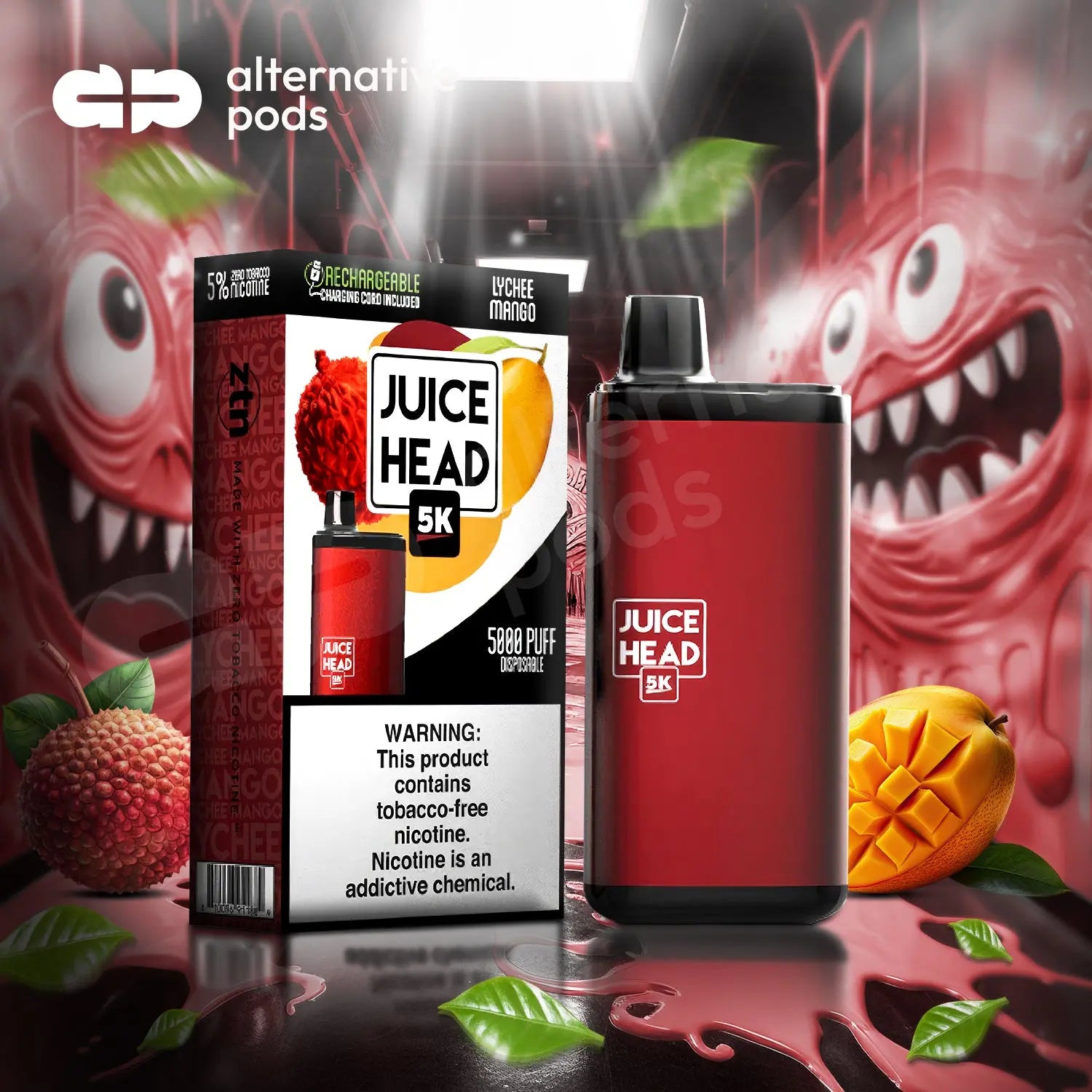 Juice Head 5K 14ML 5000 Puffs Disposable Vape - Alternative pods | Online Vape & Smoke Shop