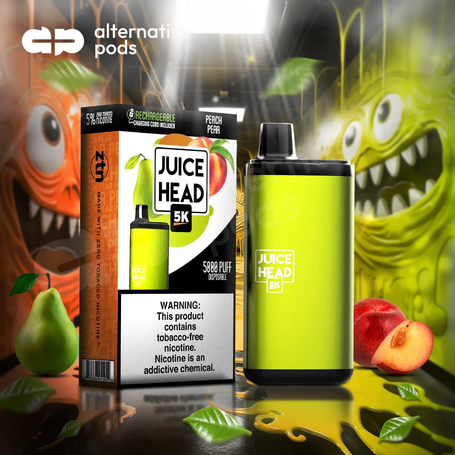 Juice Head 5K 14ML 5000 Puffs Disposable Vape - Alternative pods | Online Vape & Smoke Shop
