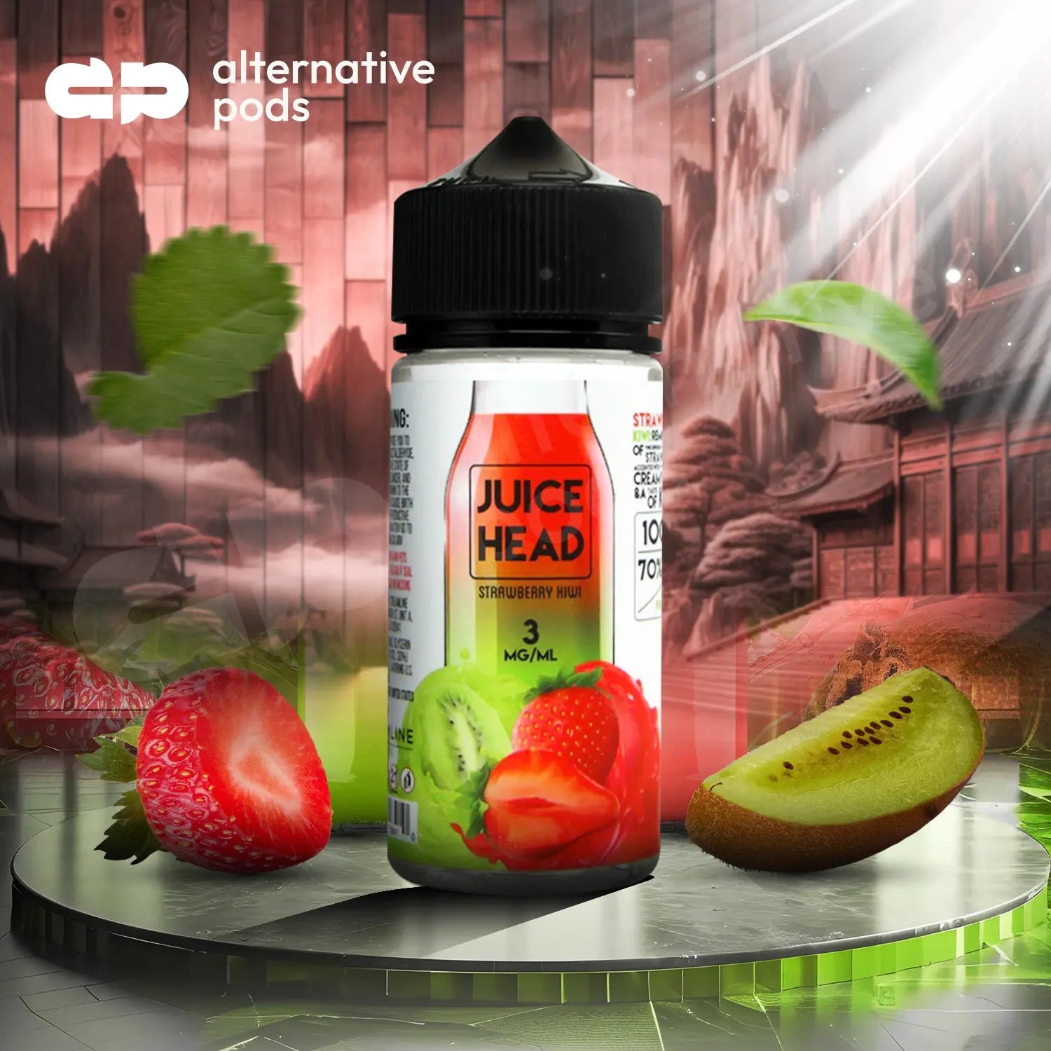 Juice Head E-Liquid 100ML Juice Head - Strawberry Kiwi 