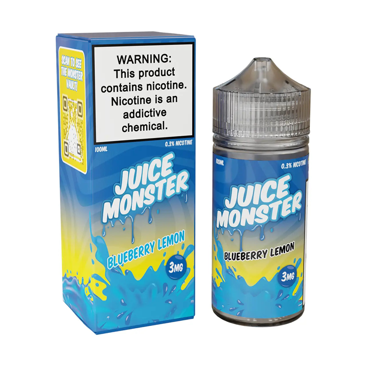 Juice Monster Synthetic Nic E-Liquid 100ML - Blueberry Lemon 