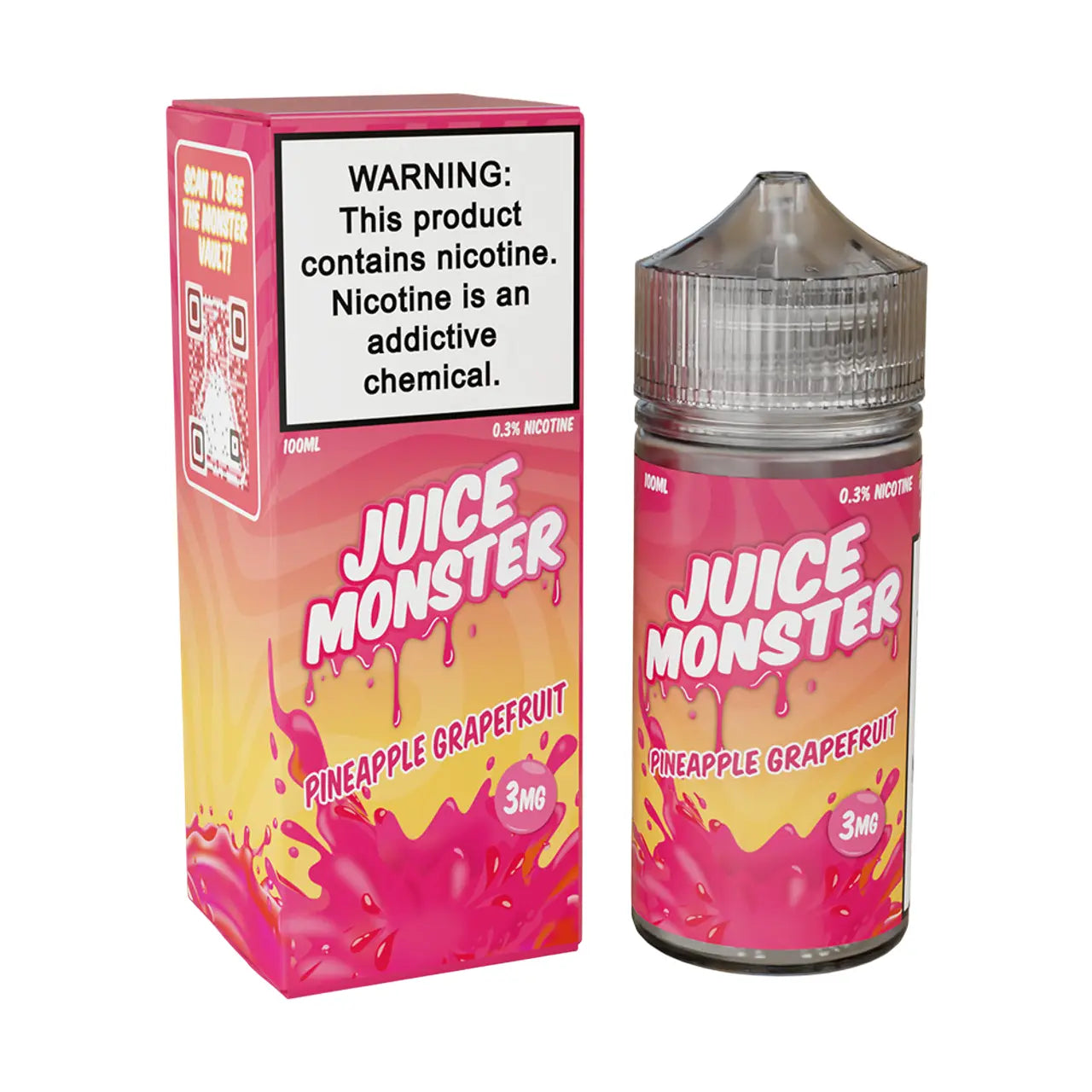 Juice Monster Synthetic Nic E-Liquid 100ML - Pineapple Grapefruit 