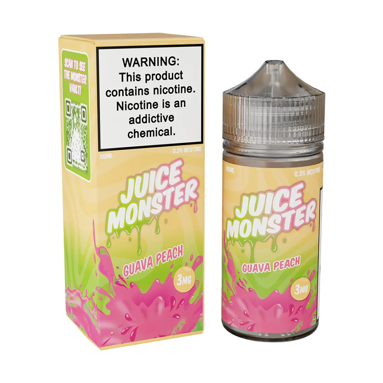 Juice Monster Synthetic Nic E-Liquid 100ML - Guava Peach 