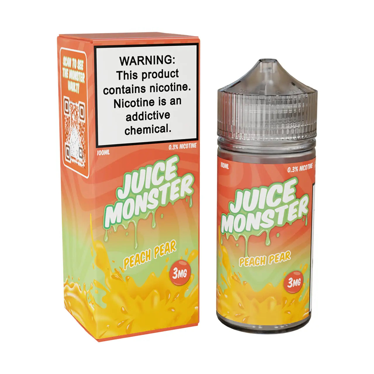 Juice Monster Synthetic Nic E-Liquid 100ML - Peach Pear 