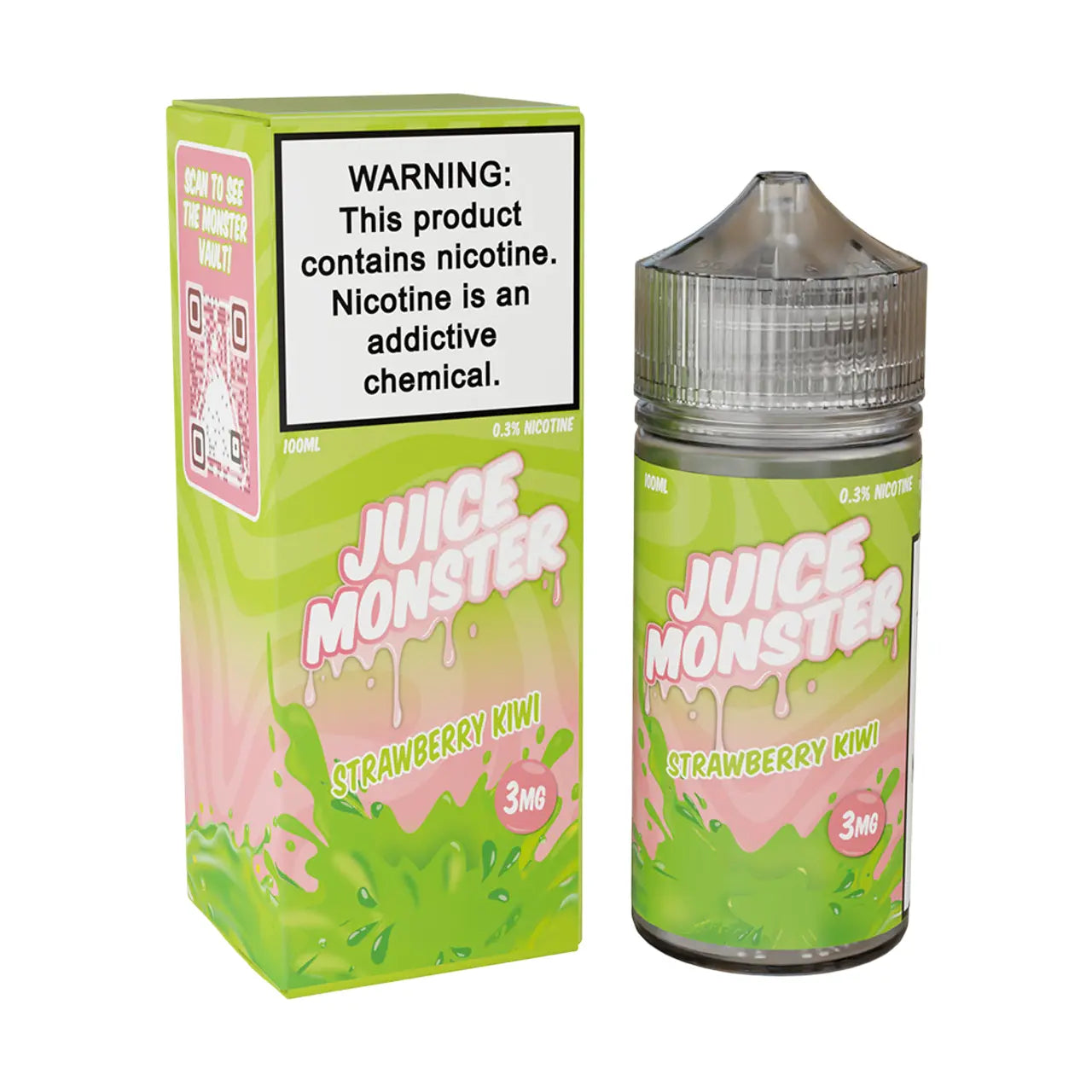 Juice Monster Synthetic Nic E-Liquid 100ML - Strawberry Kiwi 