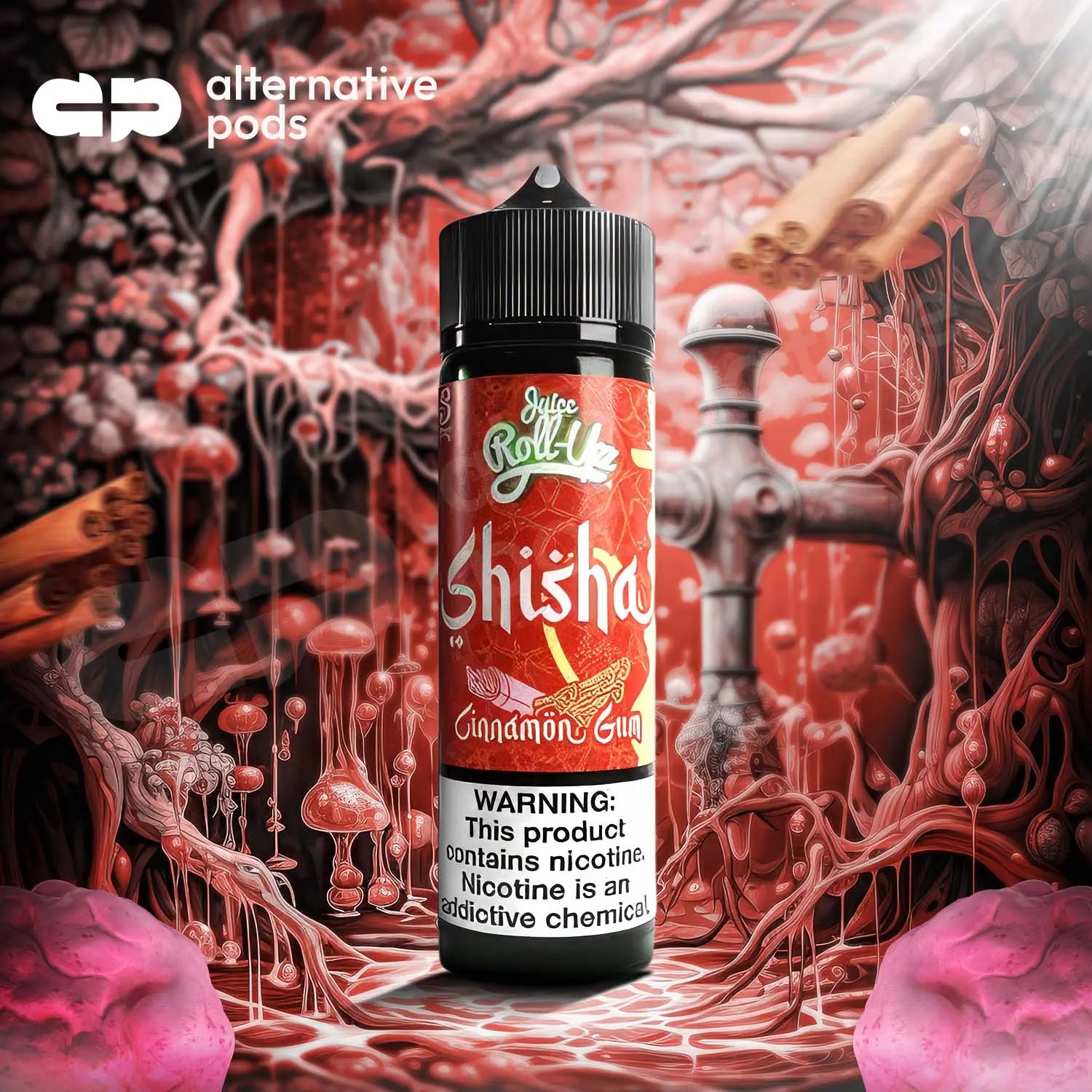 Juice Roll-Upz Shisha E-Liquid 60ML - Cinnamon Gum 