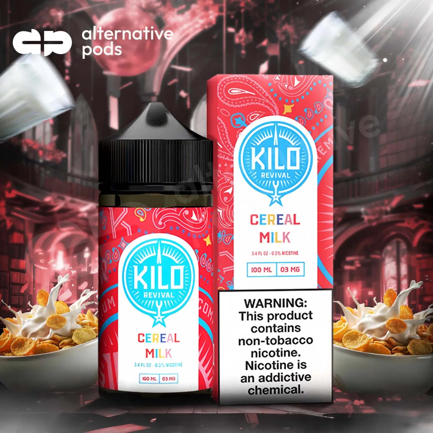 KILO Revival Synthetic Nicotine E-Liquid 100ML - Cereal Milk