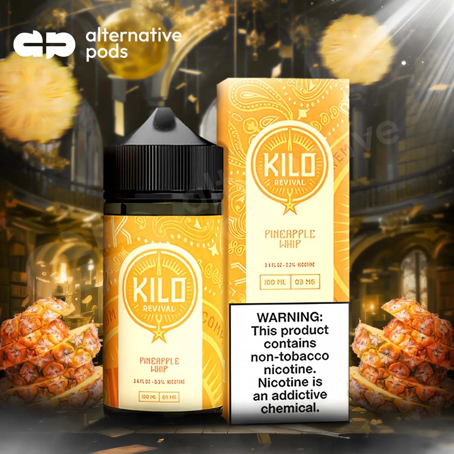 KILO Revival Synthetic Nicotine E-Liquid 100ML - Pineapple Whip 