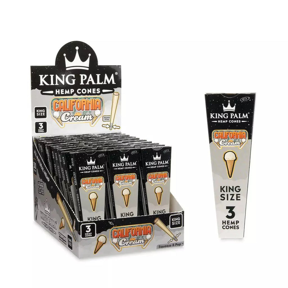 King Palm King Size Hemp Cones  California Cream