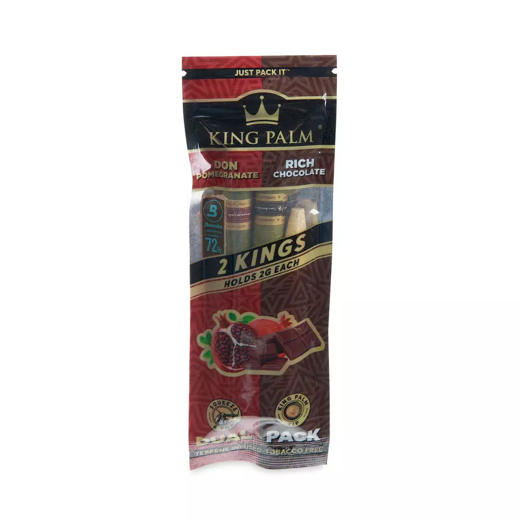 King Palm Flavored King Size Rolls 2pk Pomegranate & Chocolate