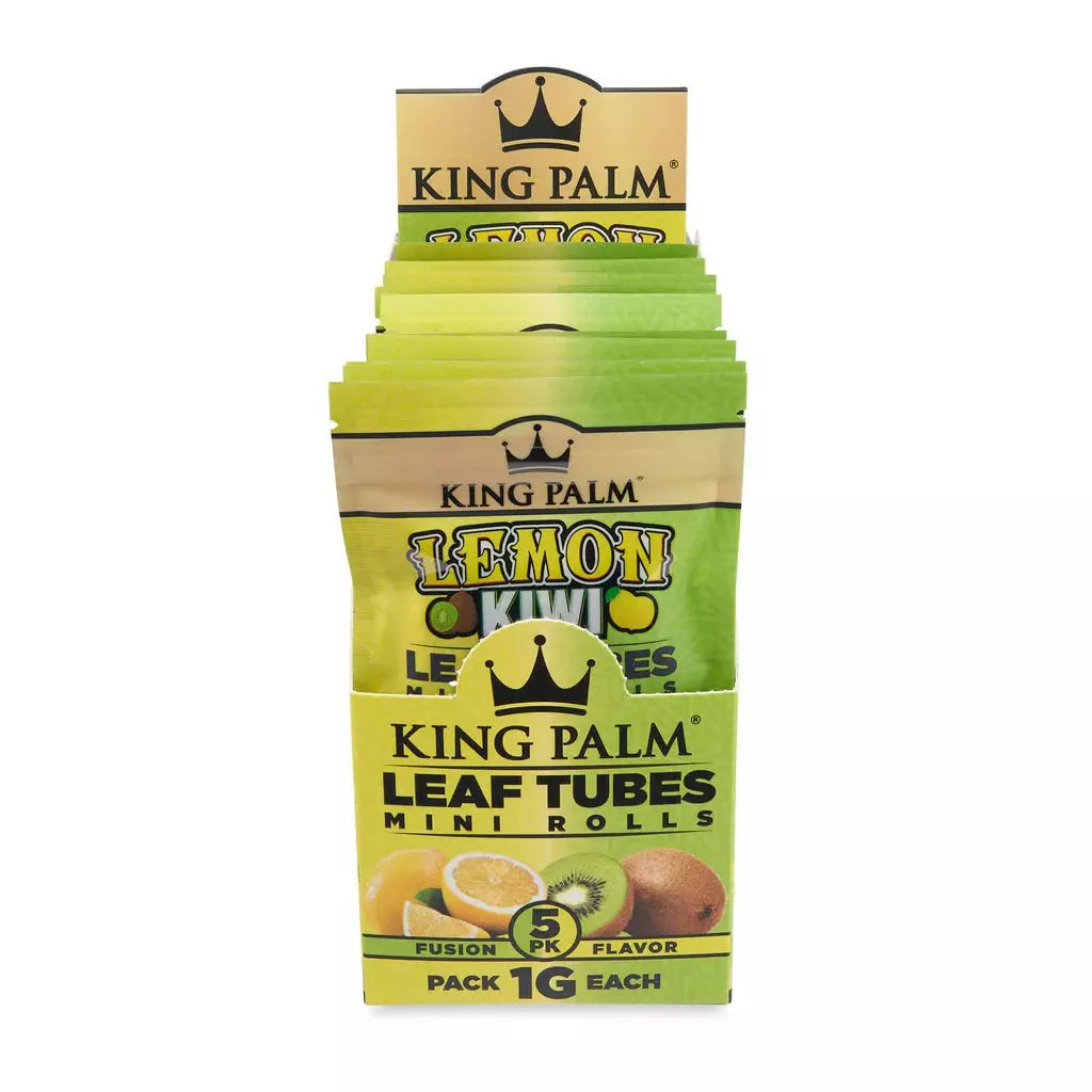 King Palm 5pk Mini Flavored Leaf Rolls Lemon Kiwi