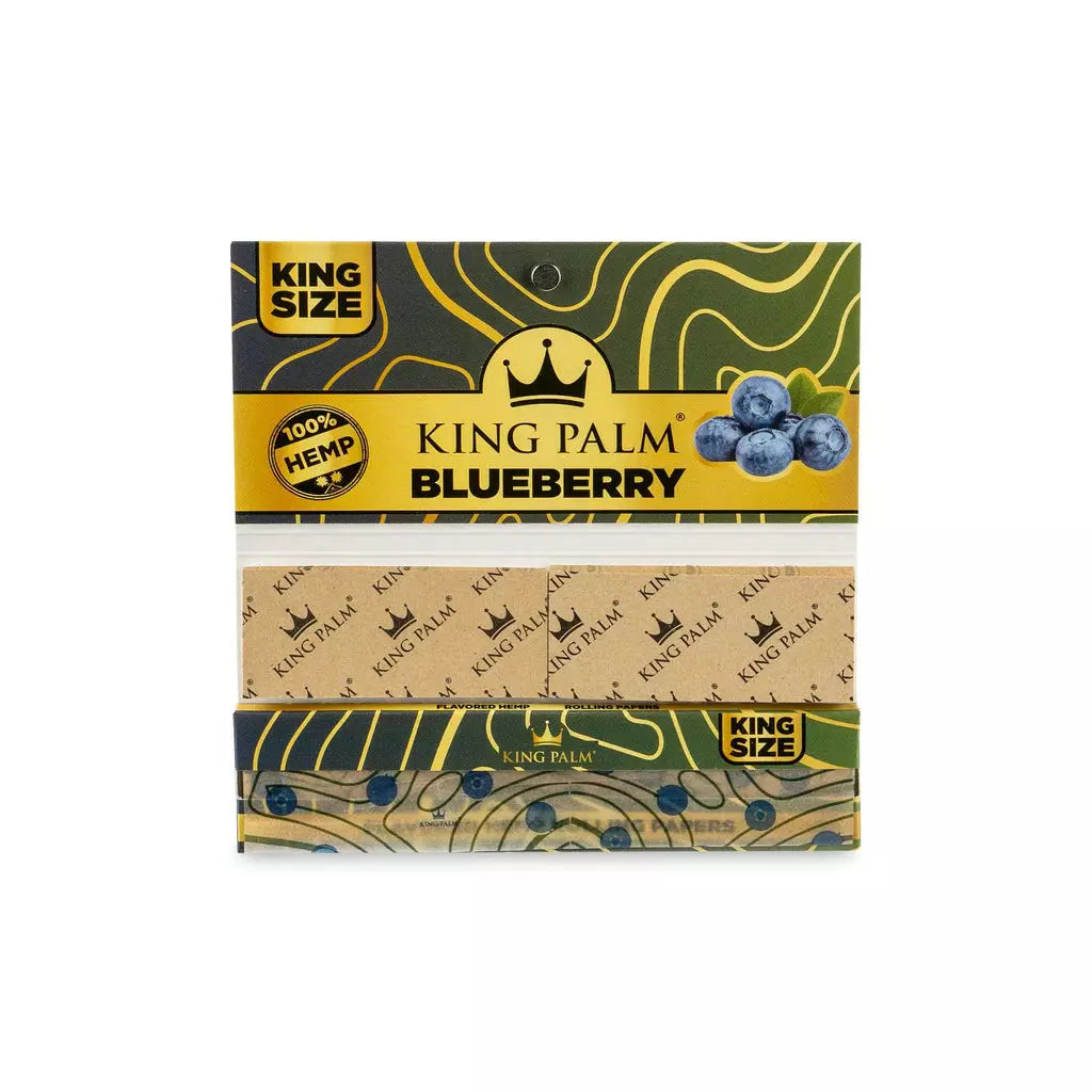 King Palm Hemp Flavored Rolling Papers & Tips King Size Blueberry