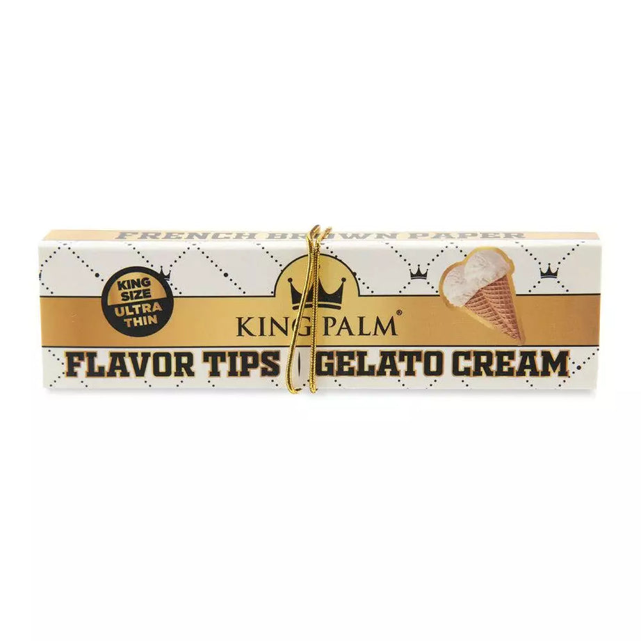 King Palm French Brown Papers w/ Flavored Tips – King Size  Gelato Cream