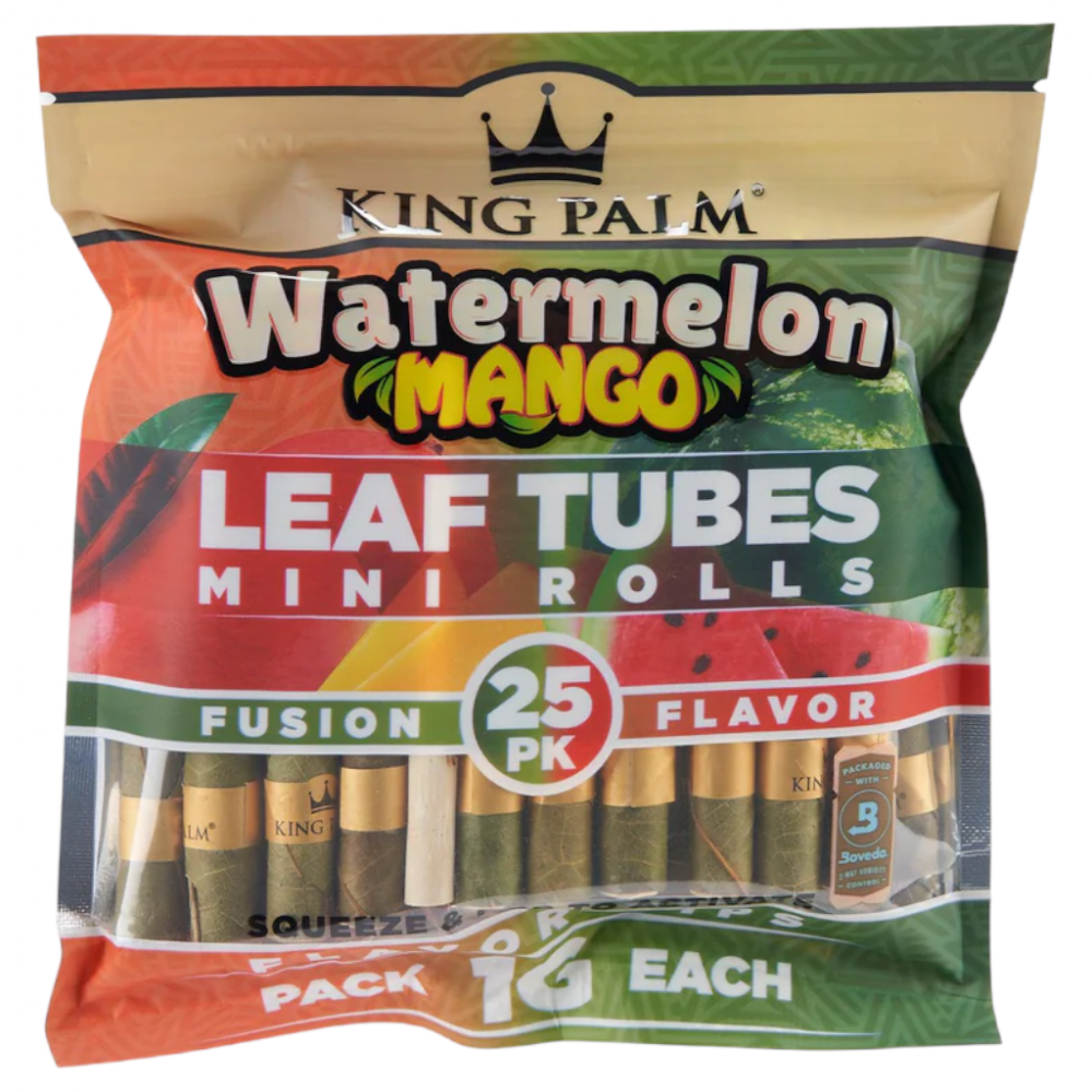 King Palm 25pk Mini Flavor Leaf Rolls/ Cones  Watermelon Mango