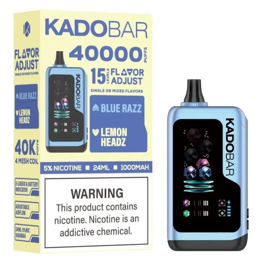 Kado Bar Flavor Adjust 40K Vape - Blue Razz / Lemon Headz 
