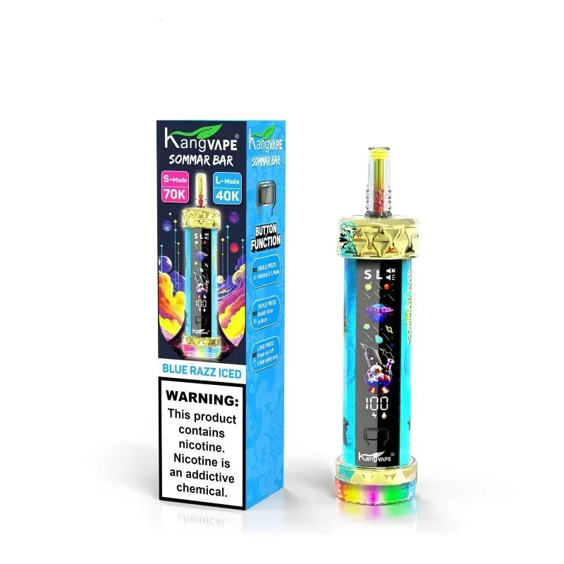 Kangvape Sommar Bar E-Hookah 70K - Blue Razz Iced 