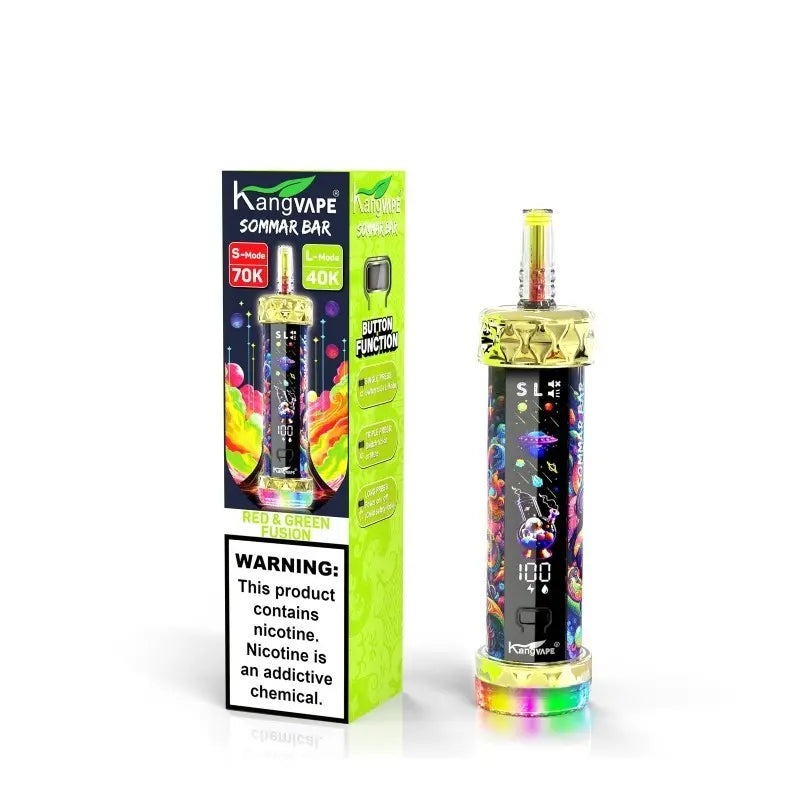 Kangvape Sommar Bar E-Hookah 70K - Red & Green Fusion 