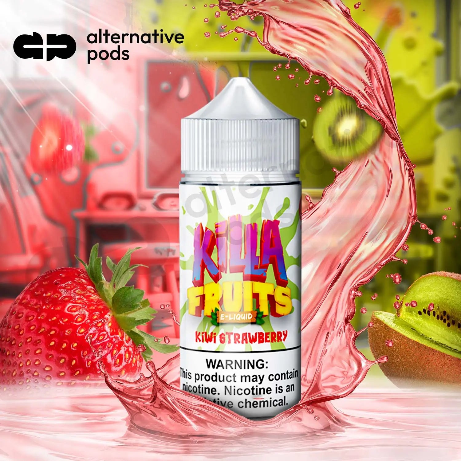 Killa Fruits E-Liquid 100ML - Kiwi Strawberry 