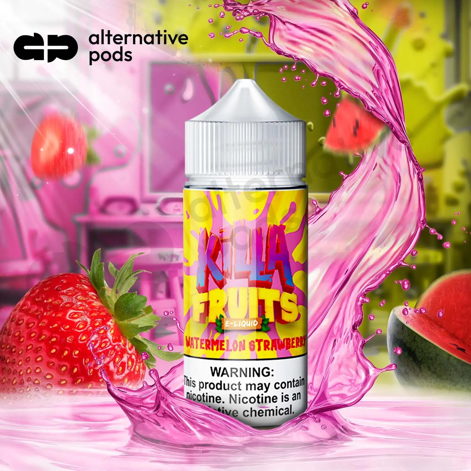 Killa Fruits E-Liquid 100ML - Watermelon Strawberry 