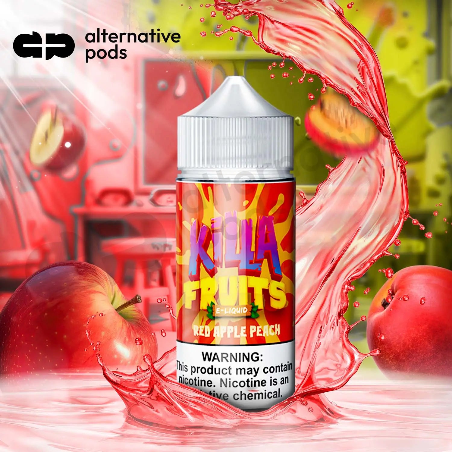 Killa Fruits E-Liquid 100ML - Red Apple Peach 