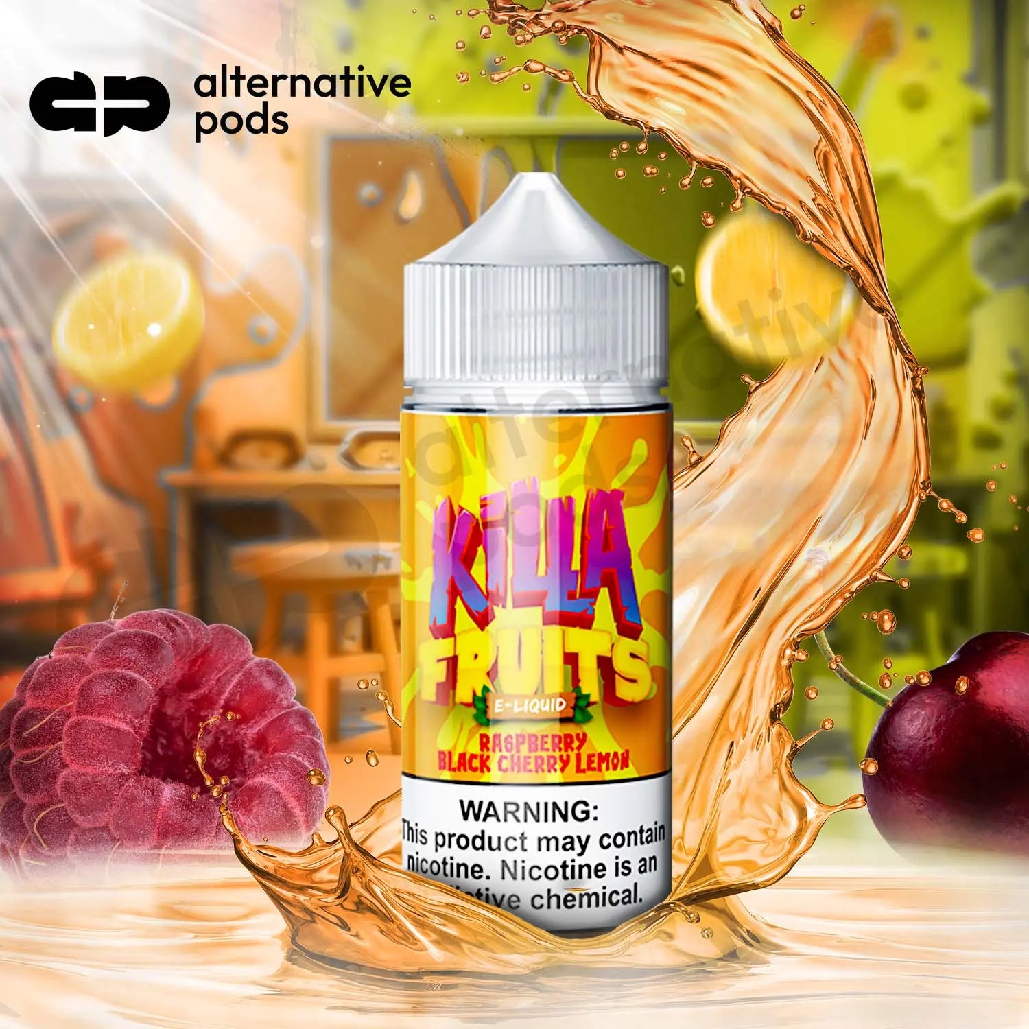 Killa Fruits E-Liquid 100ML - Raspberry Black Cherry Lemon 