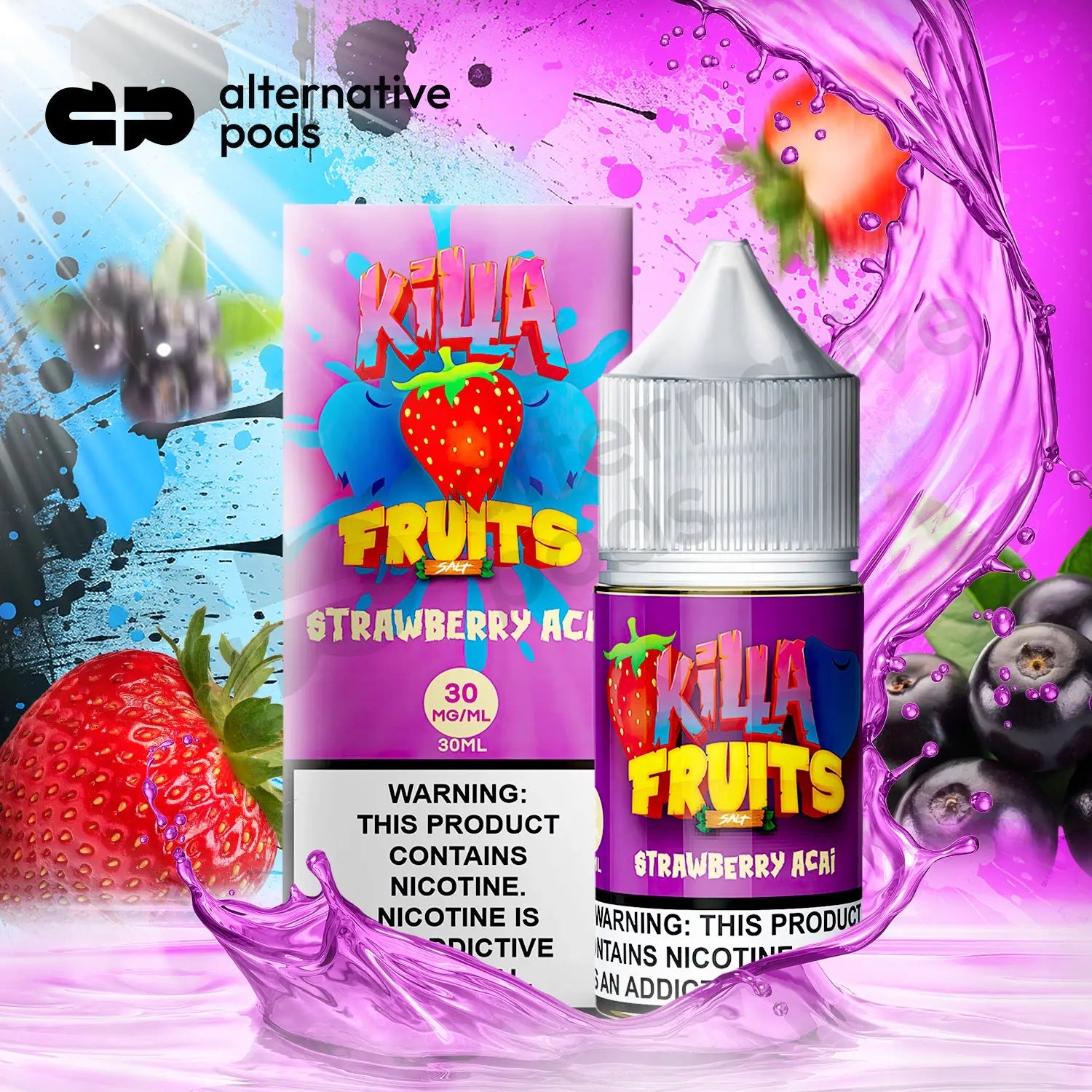 Killa Fruits Salt MAX Nicotine Salt E-Liquid 30ML - Alternative pods | Online Vape & Smoke Shop