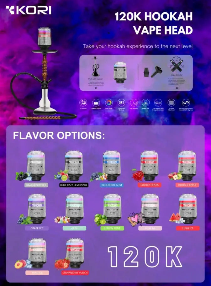 Kori 120K Hookah Vape 5% Kori 120K Hookah Vape 5%