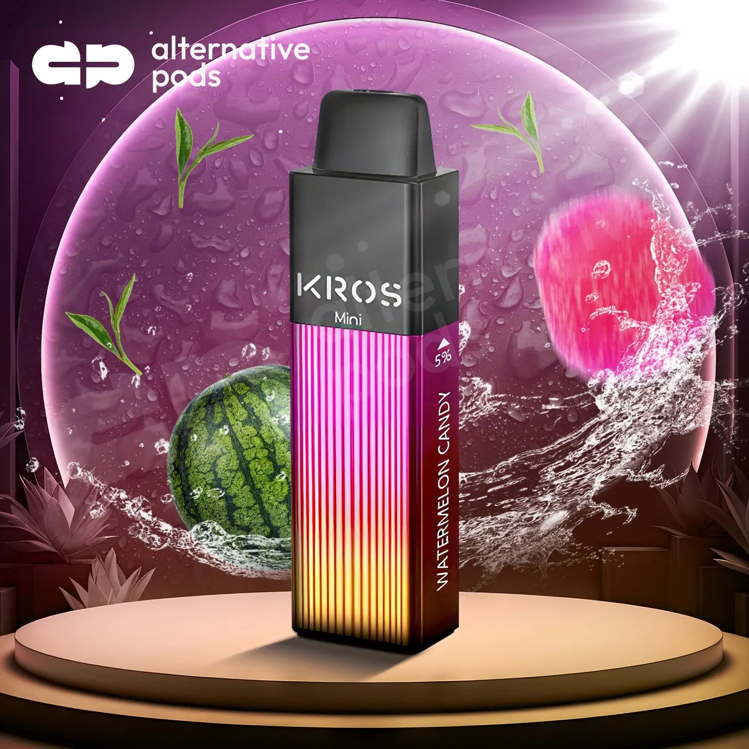 Kros Mini 4000 Puffs Disposable Vape - Watermelon Candy 