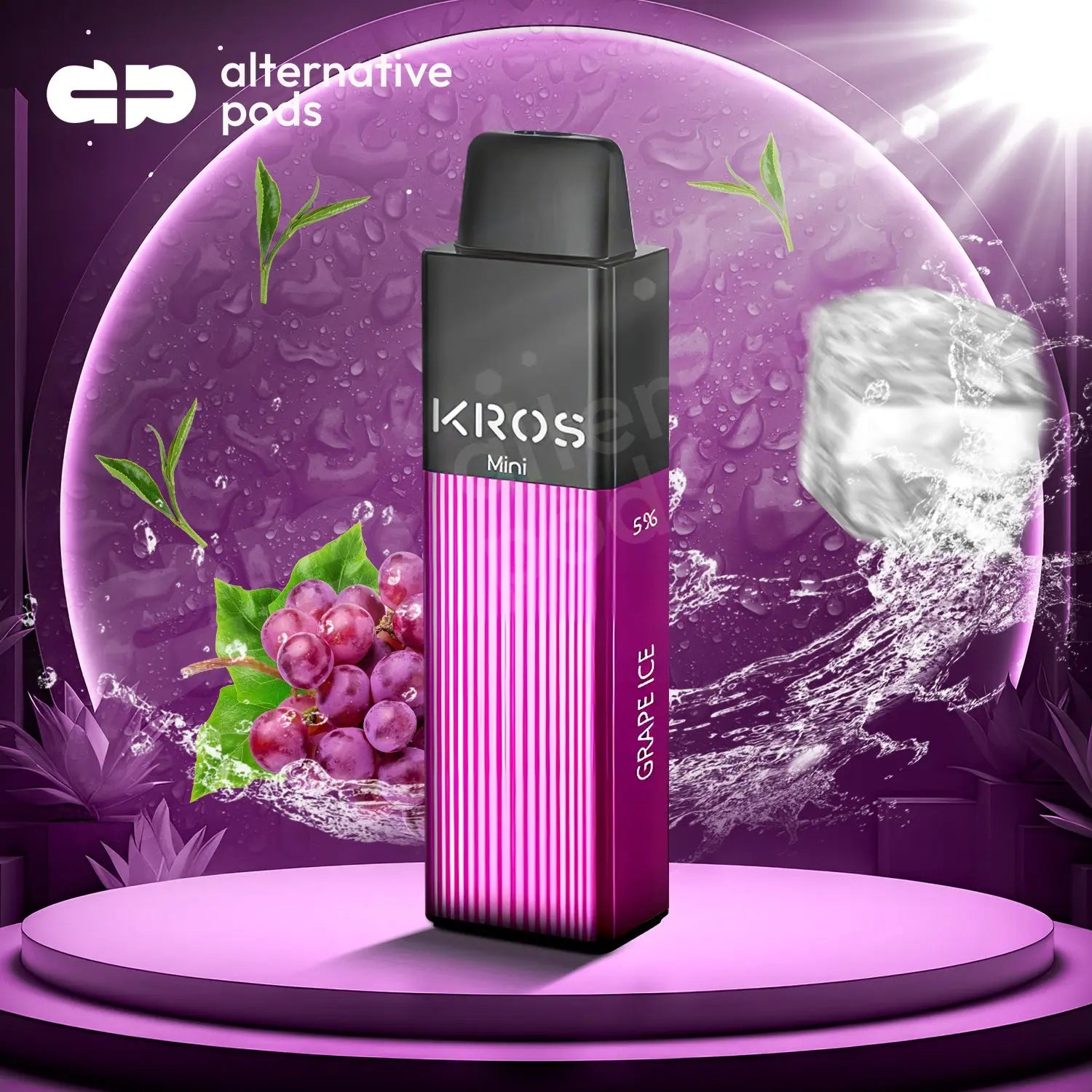 Kros Mini 4000 Puffs Disposable Vape - Grape Ice 