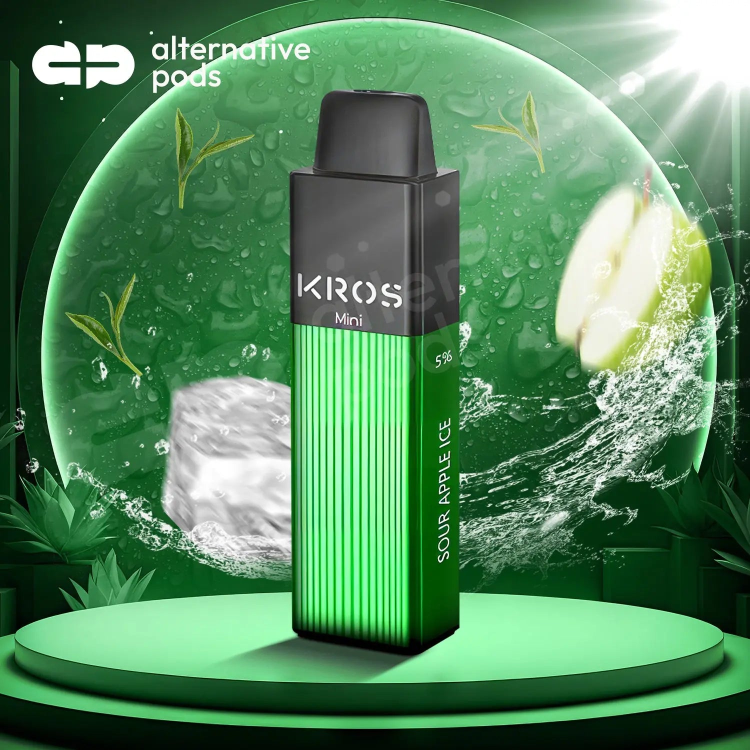 Kros Mini 4000 Puffs Disposable Vape - Sour Apple Ice 