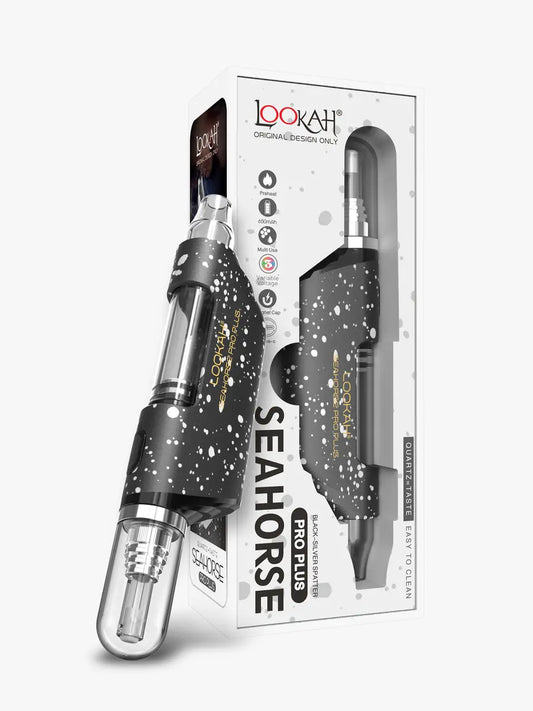 LOOKAH SEAHORSE PRO PLUS SPATTER EDITION DAB VAPORIZER KIT BLACK SILVER
