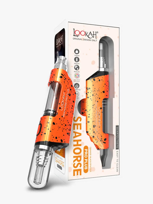 LOOKAH SEAHORSE PRO PLUS SPATTER EDITION DAB VAPORIZER KIT ORANGE BLACK