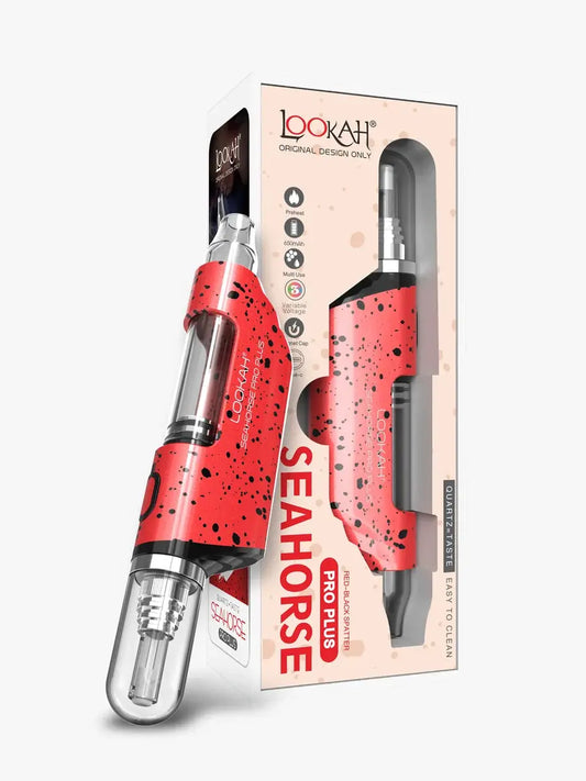 LOOKAH SEAHORSE PRO PLUS SPATTER EDITION DAB VAPORIZER KIT RED BLACK