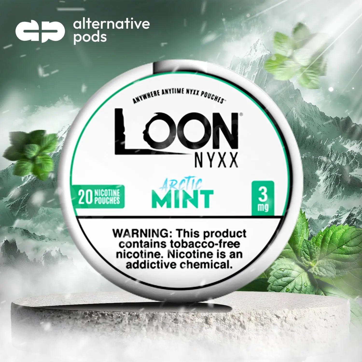 LOON NYXX Nicotine Pouches - Arctic Mint 