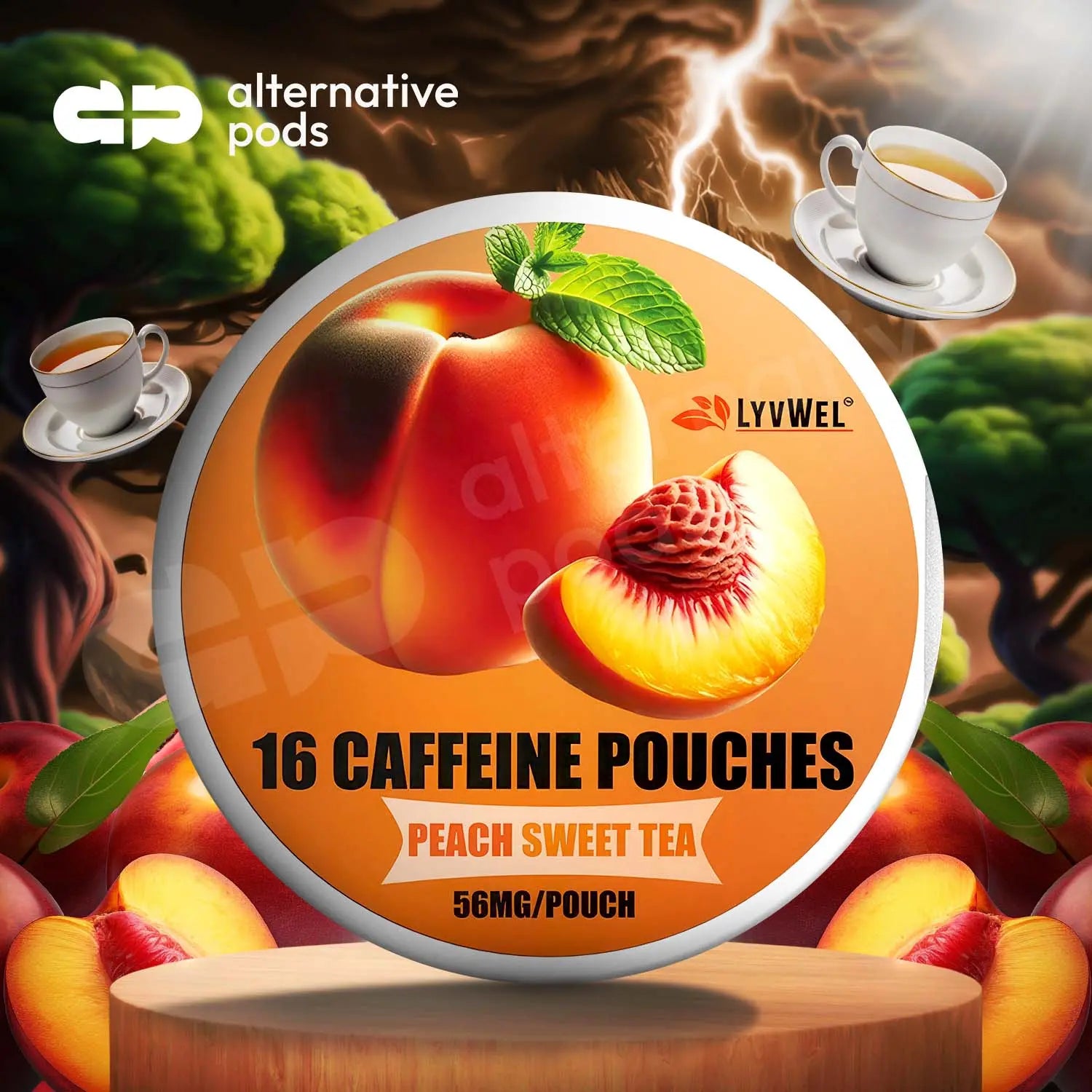 LYVWEL Caffeine Pouches - Peach Sweet Tea 