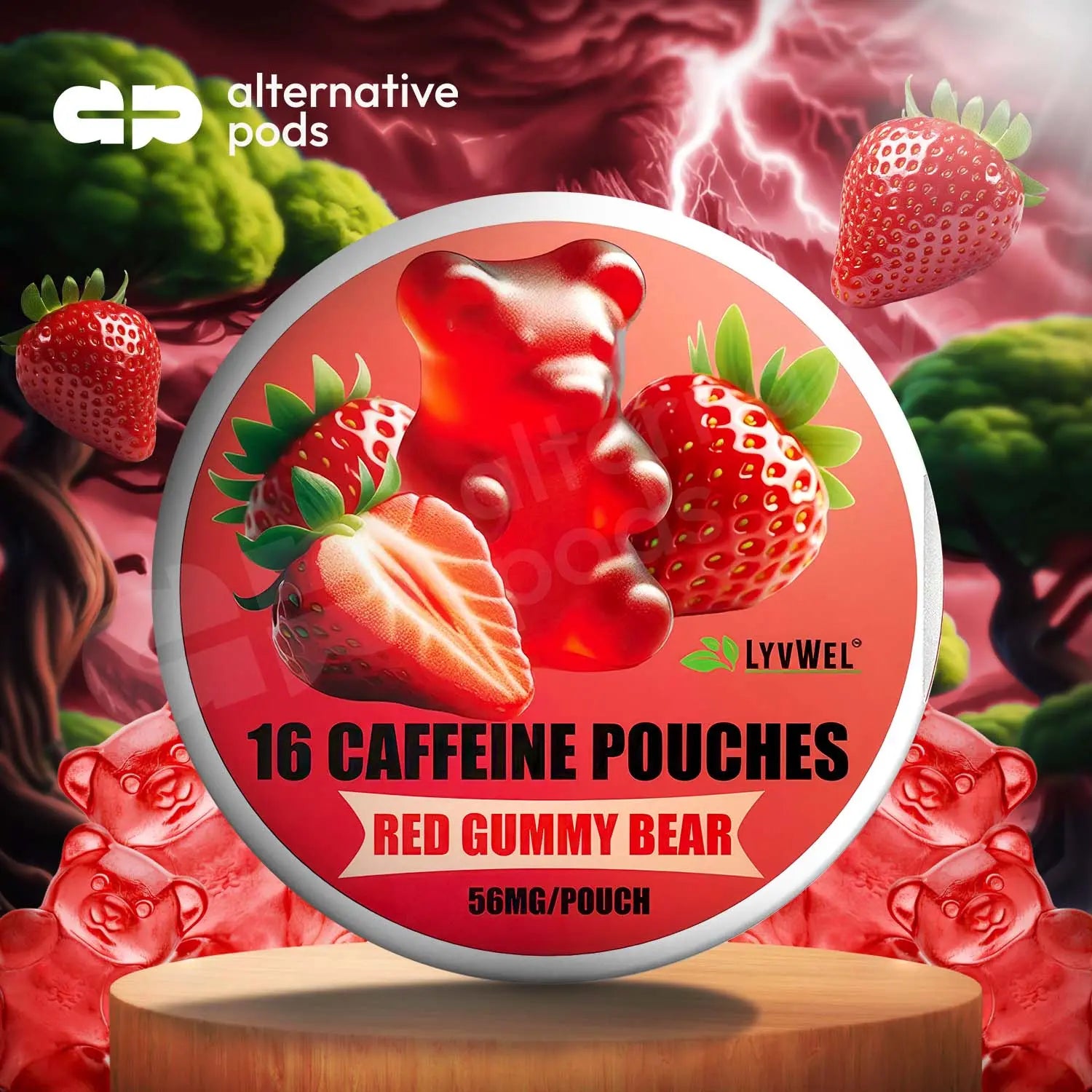 LYVWEL Caffeine Pouches - Red Gummy Bear 
