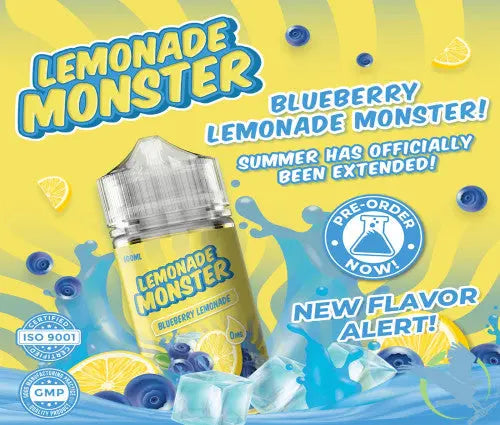 Lemonade Monster Synthetic Nicotine E-Liquid 100ML By Jam Monster - Alternative pods | Online Vape & Smoke Shop