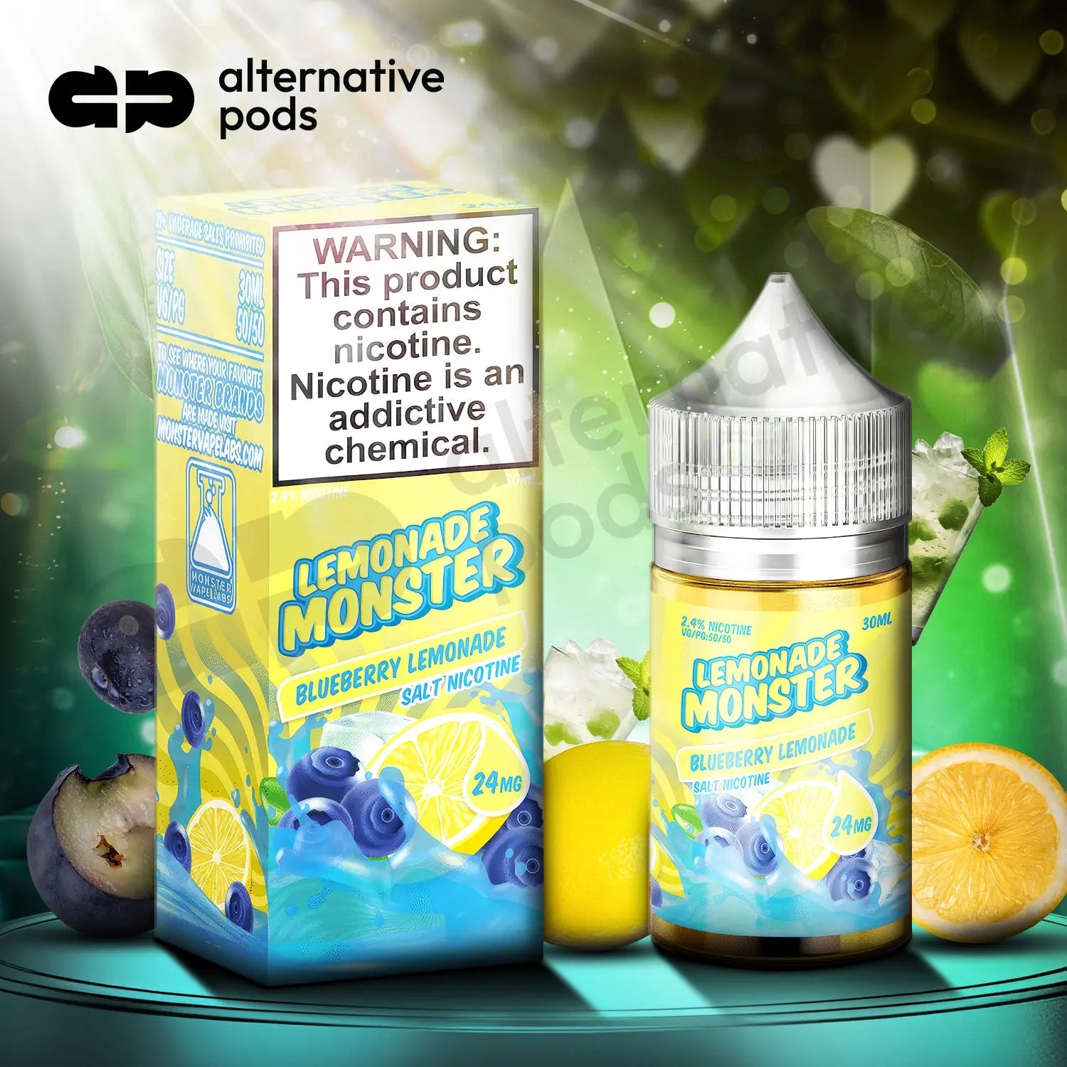 Lemonade Monster Synthetic Nicotine Salt E-Liquid 30ML By Jam Monster - Alternative pods | Online Vape & Smoke Shop