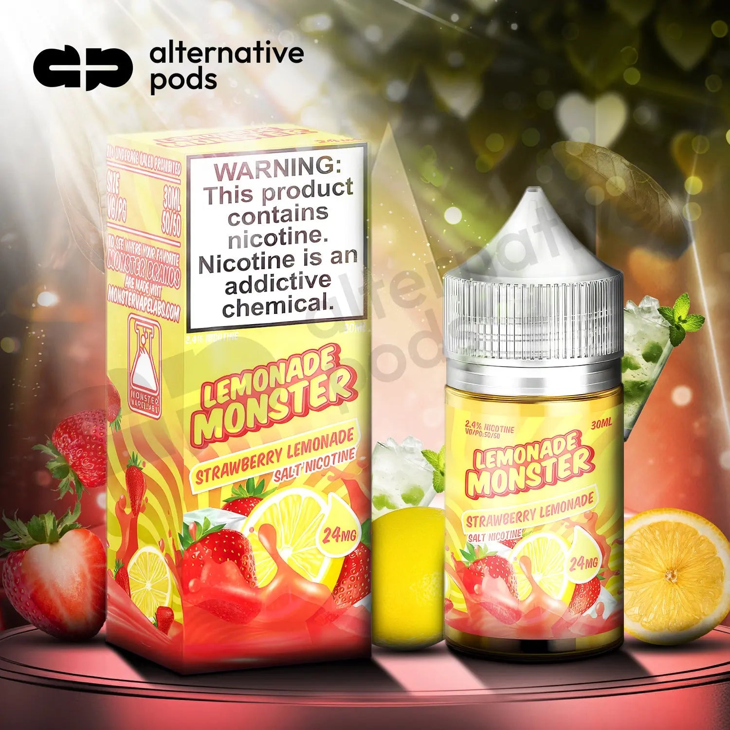 Lemonade Monster Synthetic Nicotine Salt E-Liquid 30ML By Jam Monster - Alternative pods | Online Vape & Smoke Shop