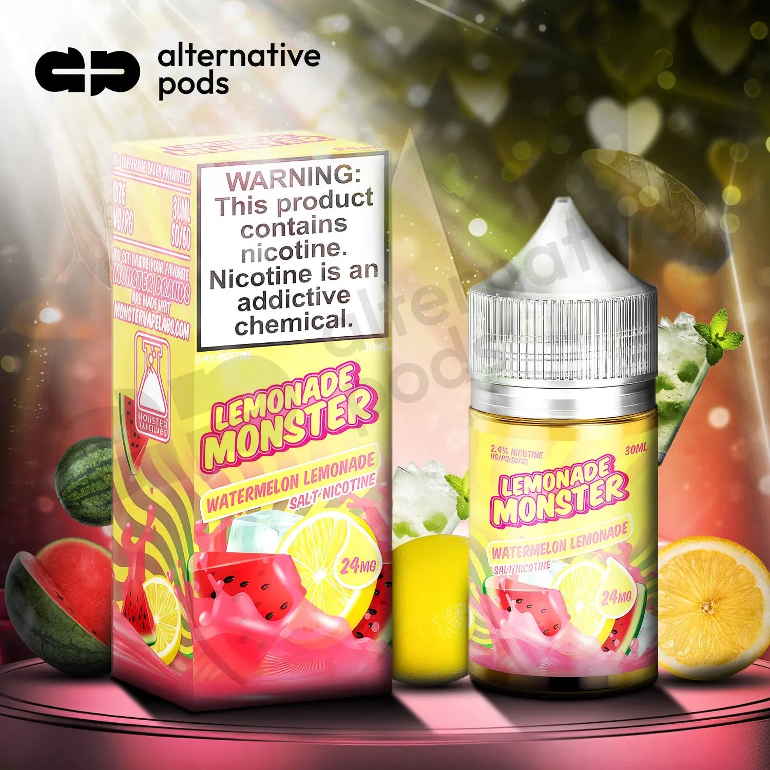 Lemonade Monster Synthetic Nicotine Salt E-Liquid 30ML By Jam Monster - Alternative pods | Online Vape & Smoke Shop