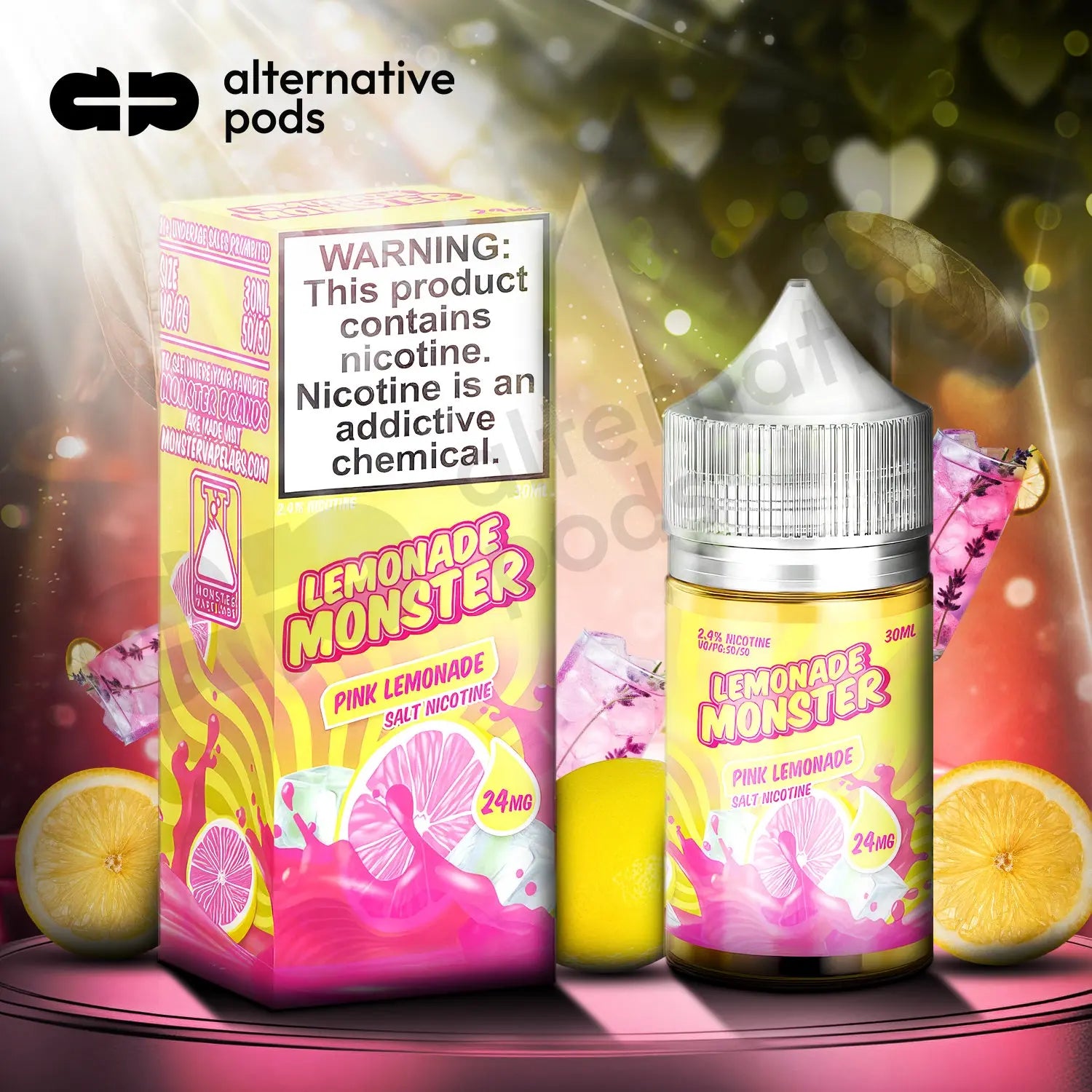 Lemonade Monster Synthetic Nicotine Salt E-Liquid 30ML By Jam Monster - Alternative pods | Online Vape & Smoke Shop