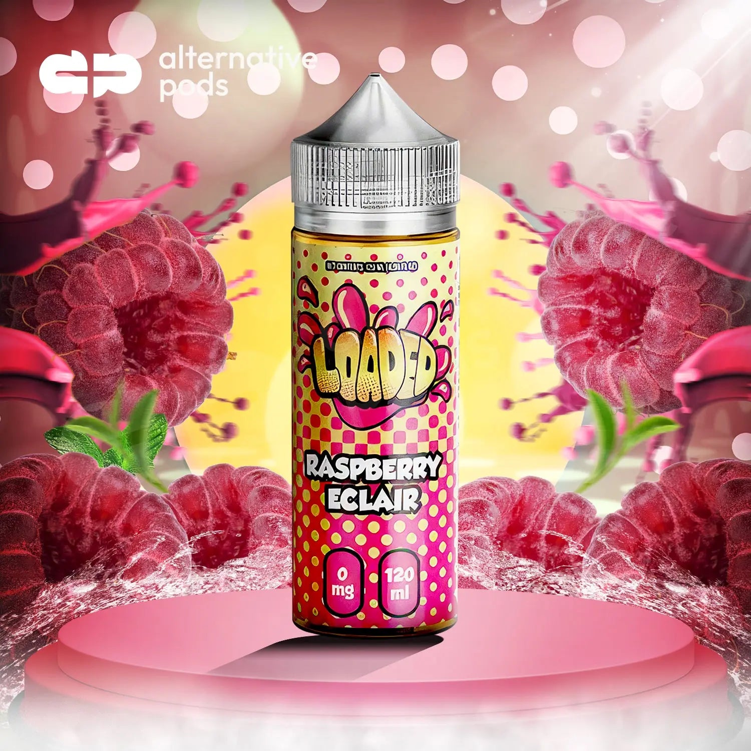 Loaded E-Liquid By Ruthless 120ML - Raspberry Eclair 