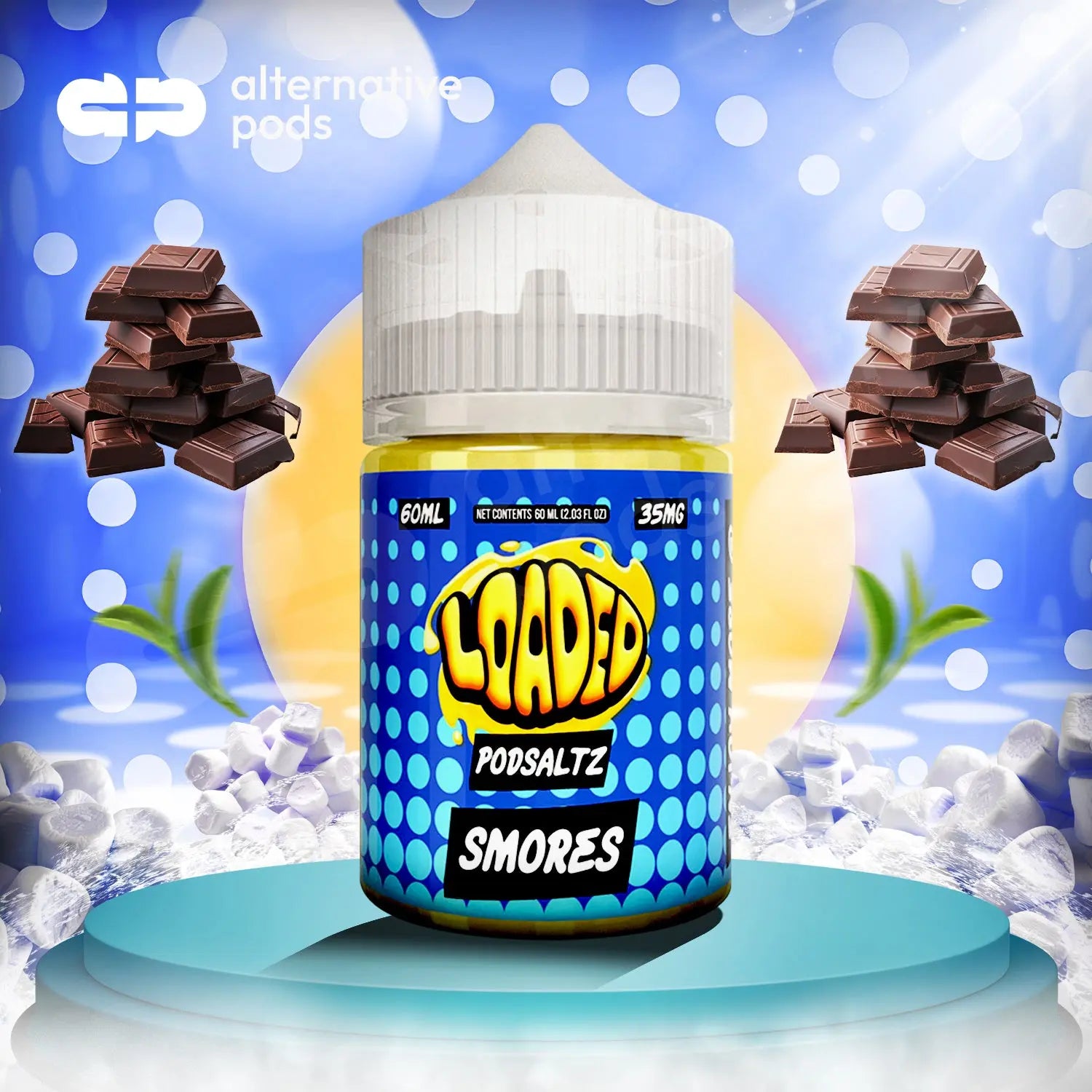 Loaded Podsaltz Nicotine E-Liquid By Ruthless 60ML - Smores 