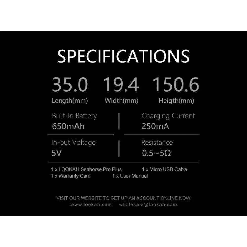 Lookah - Seahorse Pro Plus 650mAh Vaporizer Kit - Alternative pods | Online Vape & Smoke Shop