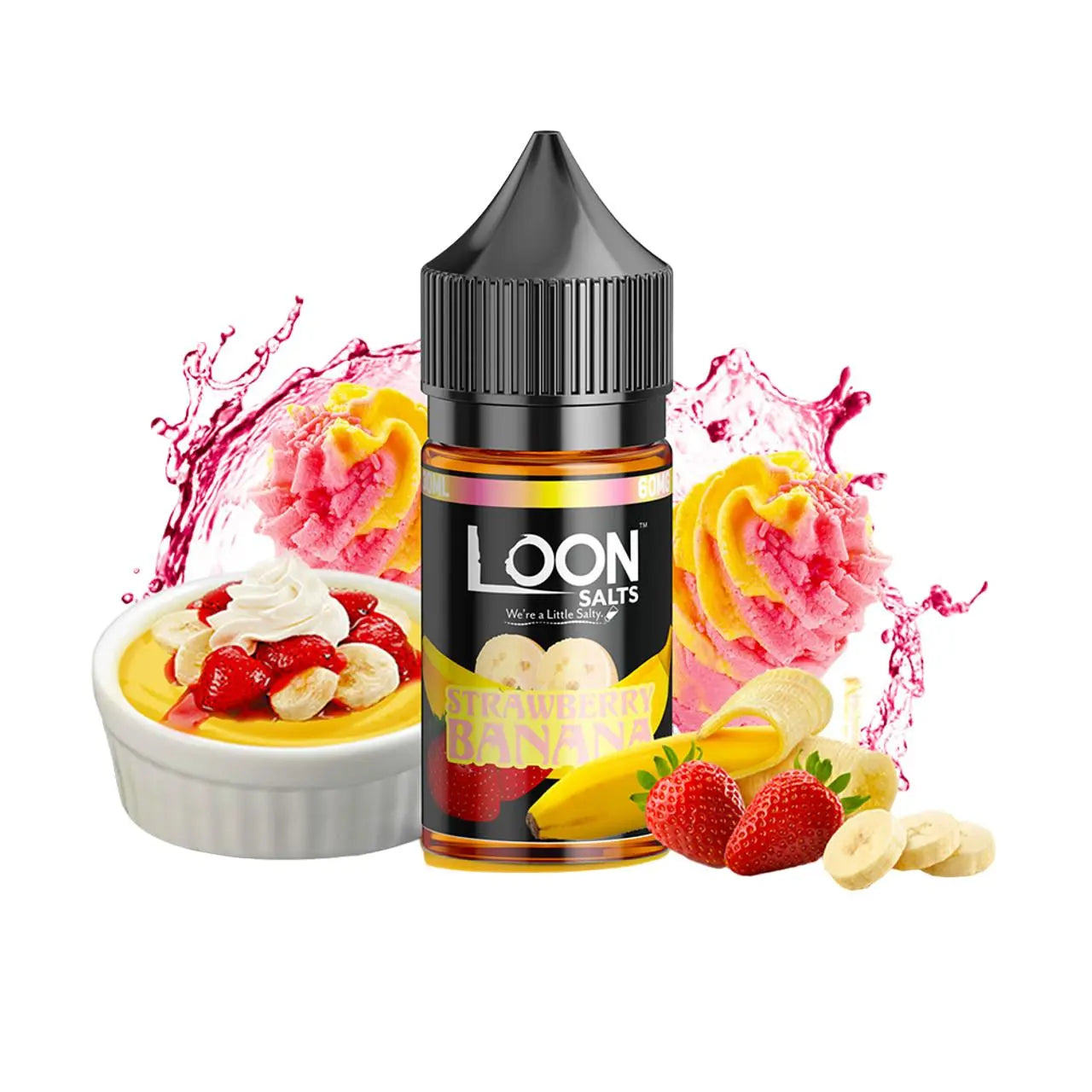 Loon Salts Nicotine Salt E-Liquid 30ML - Strawberry Banana 