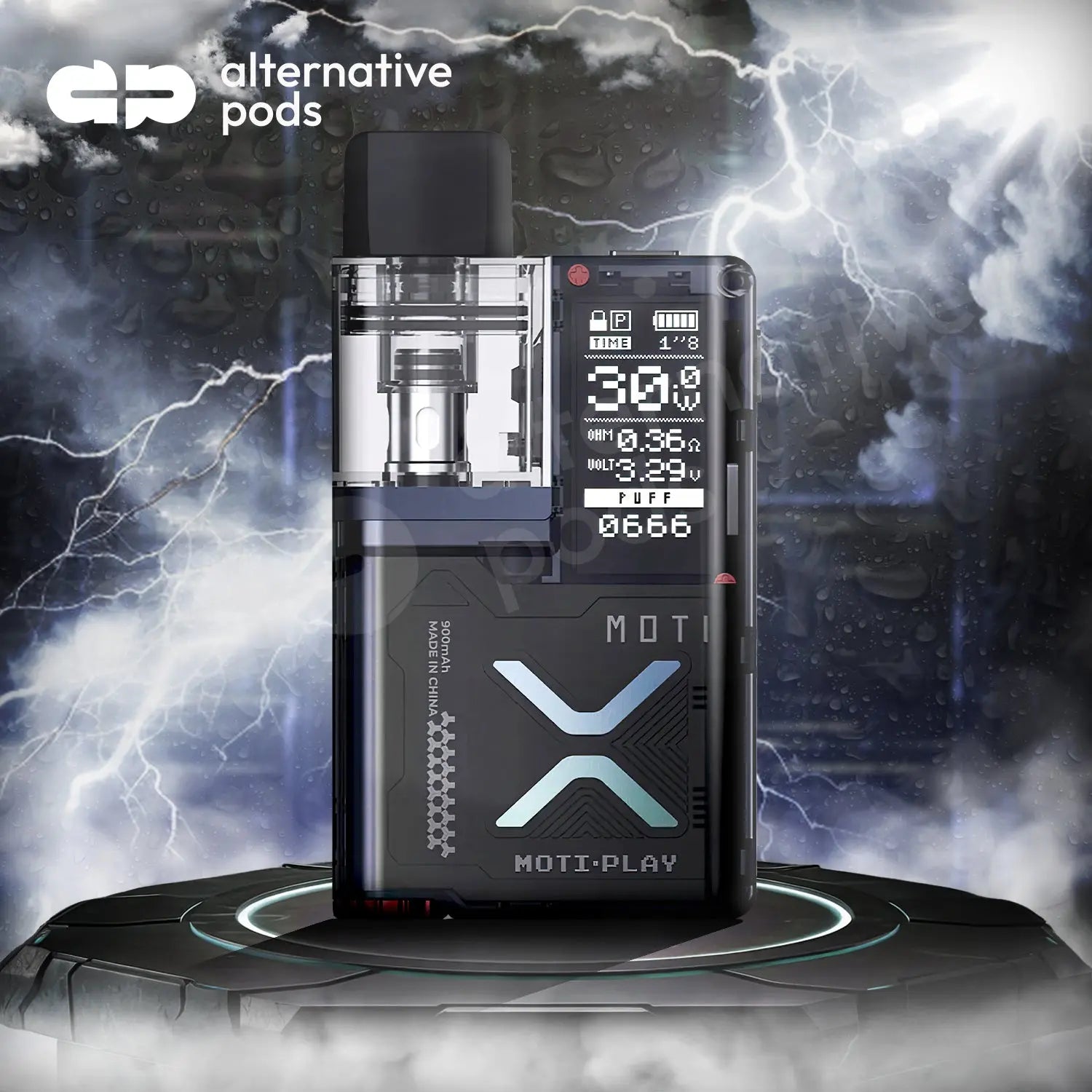 MOTI X Play 900mAh Pod System Starter Kit With 2ML Refillable Pod - Alternative pods | Online Vape & Smoke Shop