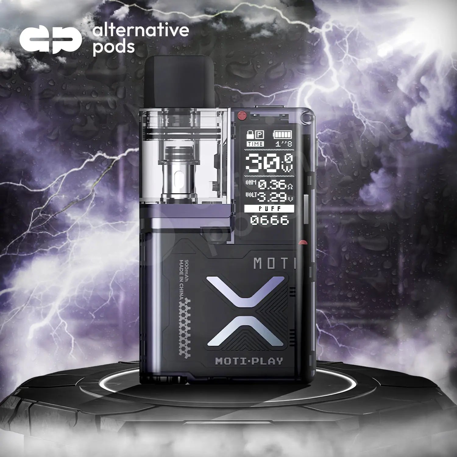 MOTI X Play 900mAh Pod System Starter Kit With 2ML Refillable Pod - Alternative pods | Online Vape & Smoke Shop